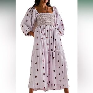 Floral Embroidered Maxi Dress